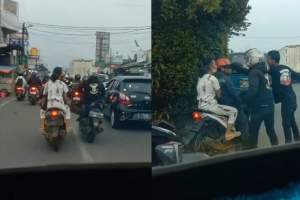 Viral Pemotor Tendang Relawan Patwal Ambulans