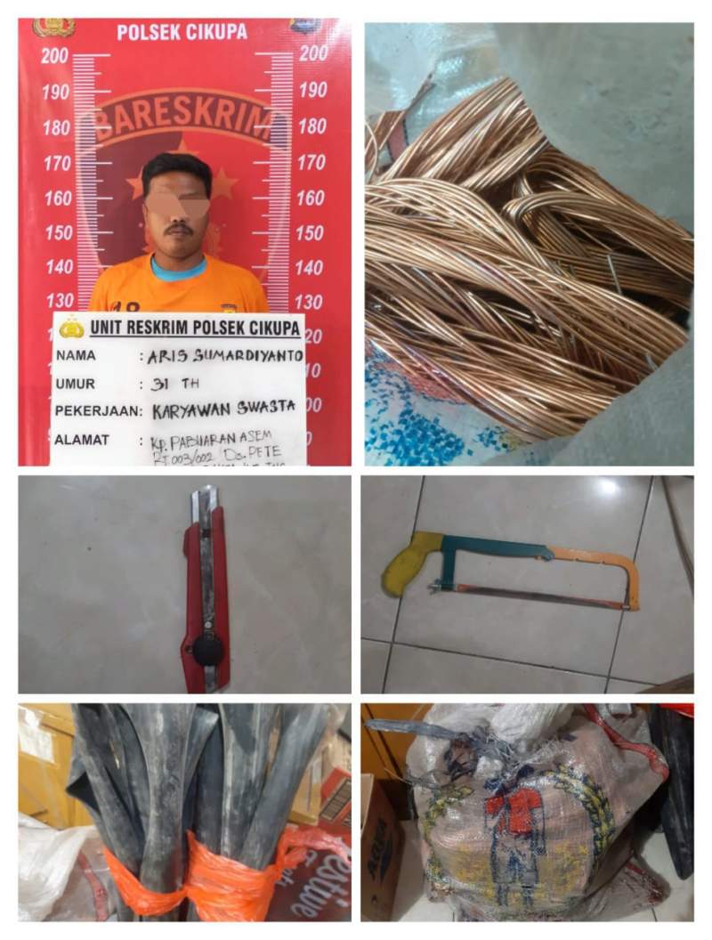 Polsek Cikupa Ringkus Pencuri Kabel Tembaga di PT. BSA