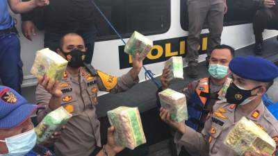 Gabungan Ditpolair Sumut dan Polres Tanjungbalai Gagalkan Penyelundupan Puluhan kilo sabu