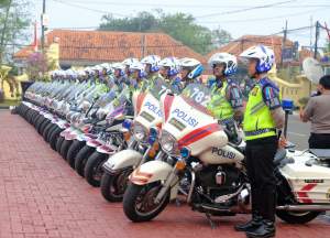 Ciptakan Masyarakat Tertib dan Patuh Hukum Berlalu Lintas, Polda Banten Gelar Apel Operasi Patuh Kalimaya 2019