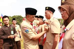 Ribuan Pramuka Ikuti Kemah Bakti di Curug