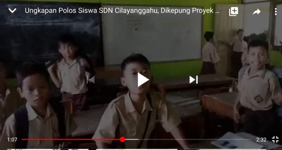 Video Ungkapan Polos siswa SDN Cilayangguha, Sekolah Dikepung Proyek Jalan Tol