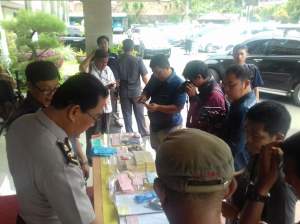 Pelaku pemerasan di Mapolrestro Tangerang Kota.