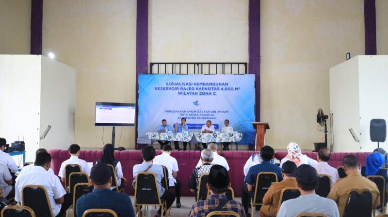 Tingkatkan Pelayanan, Perumdam TKR Bangum Reseevoir di Rajeg