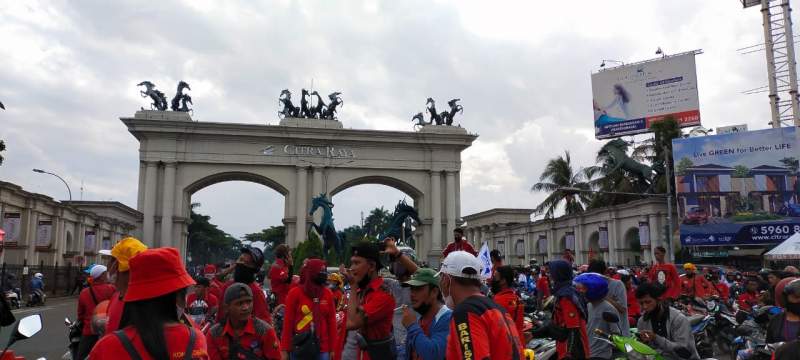 Buruh Tangerang Mogok Kerja  Selama 4  Hari