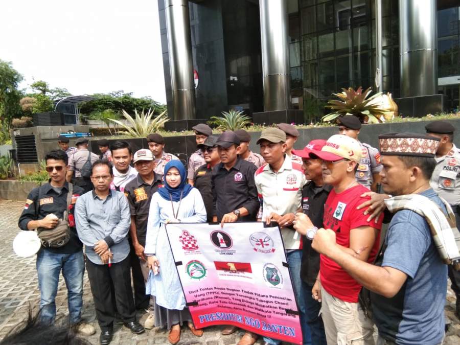 2 Kepala Daerah Dibanten Diduga Terima Dana TPPU Dari TCW, NGO Banten Aksi Depan Gedung KPK