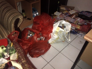 Tampak Ratusan Petasan Saat Dirazia