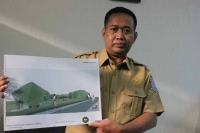 Kepala Budpar Tangsel dan foto rancangan taman budaya (2/1)