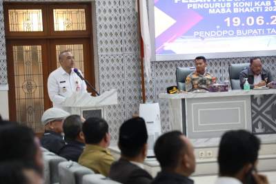 Pengurus Koni Dilantik Zaki Optimis Prestasi dan Pembinaan Olahraga Semakin Baik
