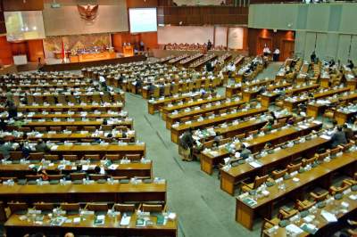 Ilustrasi sidang tahunan MPR/DPR RI di Gedung Paripurna, Komplek MPR, Senayan, Jakarta.