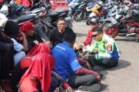 Polresta Tangerang Amankan Aksi Unjuk Rasa Buruh Dengan  Humanis