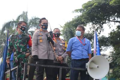 Kapolresta Ingatkan Buruh Laksanakan Protokol Kesehatan