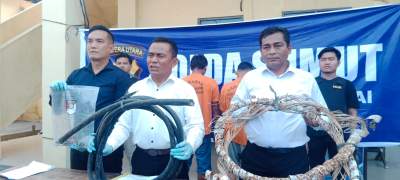 Polres Serdang Bedagai Ringkus Kawanan Maling Kabel Jalan Tol Medan-Tebing Tinggi
