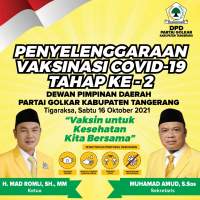 Hari Ini, DPD Golkar Gelar Vaksinasi Dosis Kedua