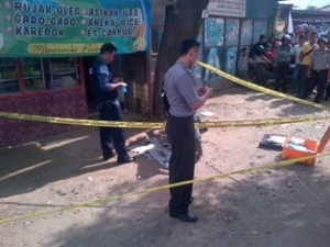 Bogor- TKP penembakan oleh penjahat bersenpi. (DT)