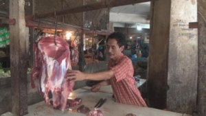 Tampak Pedagang Daging Sapi