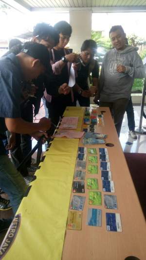 Barang bukti kejahatan modul anjal ATM.