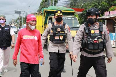 Kawal Aksi Unras Buruh, Kapolresta Tangerang Long March Menuju Kantor Disnaker