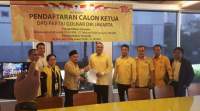 Nyalon Calon Ketua DPD Golkar DKI, Bupati Zaki Serahkan Administrasi