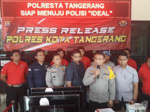 Polresta Tangerang Bekuk Pelaku Perampokan Toko Elekronik Kronjo