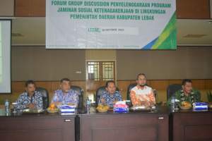 Group Discussion Pelenggaraan Program BPJS Ketenagakerjaan di Lingkungan Pemerintah Kabupaten Lebak.