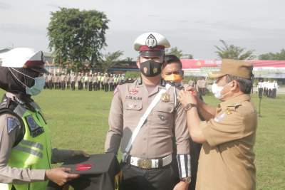 Polresta Deli Serdang gelar operasi Ketupat Toba 2021.