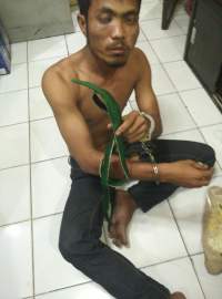 Pelaku perampasan sopir taksi di Kota Tangerang.