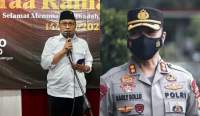Ketua PDIP Tangsel Wanto Sugito dan Kapolres Tangsel, AKBP Sarly Sollu.