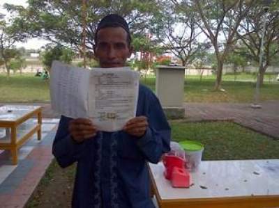 Korban penipuan polisi gadungan.