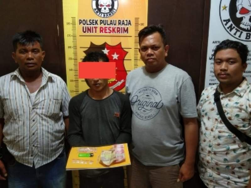 Polsek Pulau Raja Polres Asahan Amankan Pengedar Sabu di Kelurahan Aek Lobak Pekan