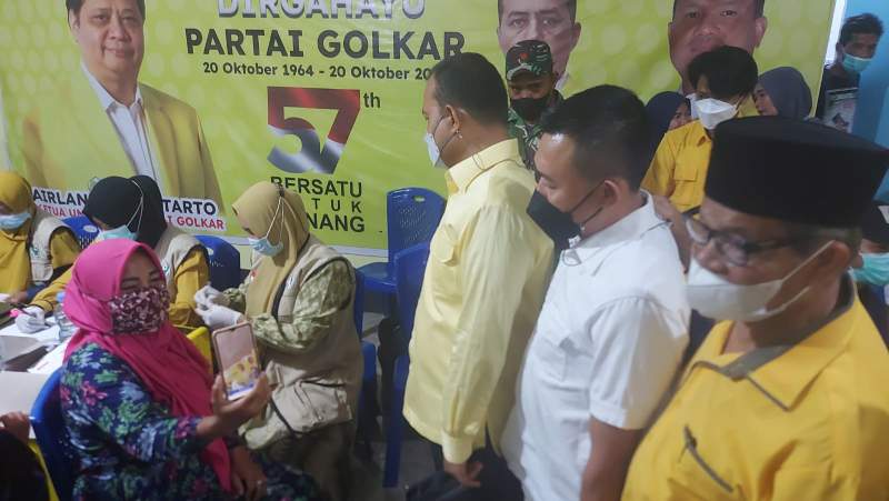 DPD Golkar Tanjungbalai Gelar Vaksinasi COVID-19, Target 1000 Orang Divaksin