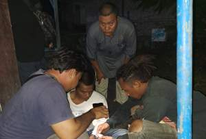 Saat penangkapan pengedar sabu asal Asahan.