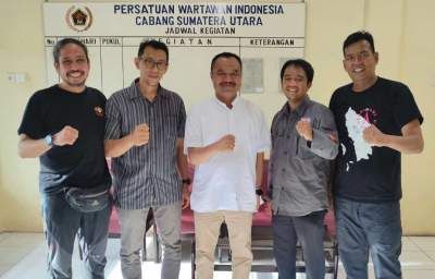 Ketua PFI Medan, Risky Cahyadi Silaturahmi Dengan PWI Sumut