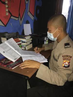 Siswa Diktuk Bintara SPN Polda Banten ikuti Pendidikan Secara Virtual