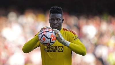 Andre Onana pada laga melawan Arsenal di pekan ke-4 Premier League 2023/2024 (c) AP Photo/Kirsty Wigglesworth
