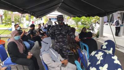 Gerai Vaksin Pangkalan TNI AL Tanjung Balai Asahan Terus Berlanjut