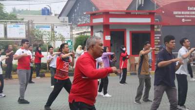 Jum’at Sehat, ASN Kumham Banten Ikuti Senam Bersama