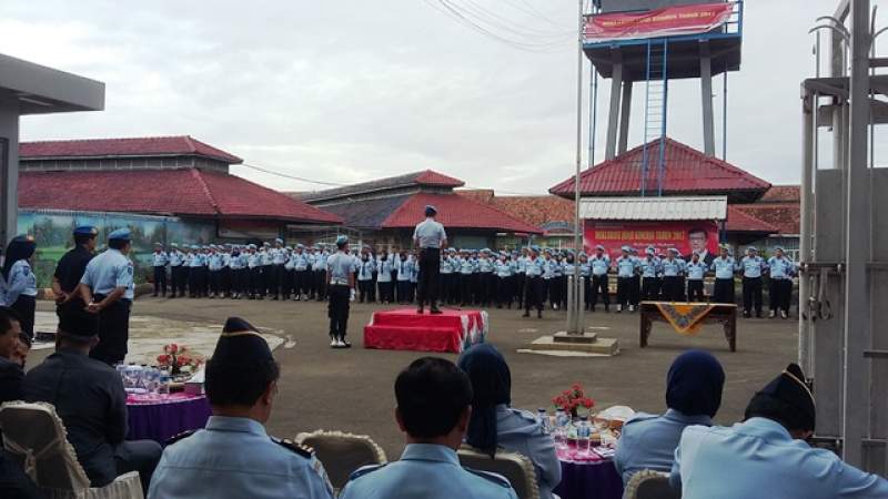 Suasana Apel di Lapas Pemuda Kelas II Tangerang