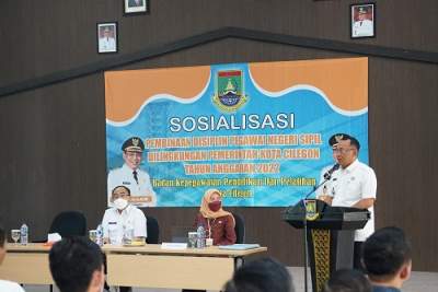 BKPP Kota Cilegon menggelar acara Sosialisasi Pembinaan Disiplin PNS di Lingkungan Pemerintah Kota Cilegon Tahun Anggaran 2022 bertempat di Aula DKISS Kota Cilegon, Rabu (22/6/2022).