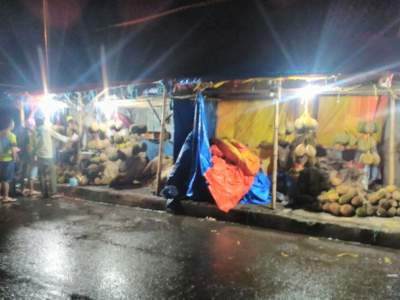 Penjualan durian di Kota Rangkasbitung.