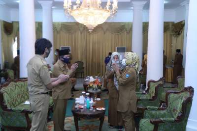 Pemkab Serang Halalbihalal, Silaturahmi Dengan Protokol Kesehatan Yang Ketat