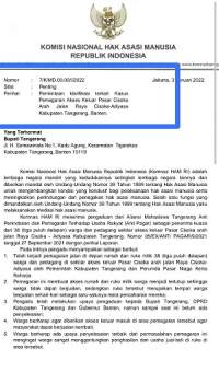 Bukan Dipanggil, Tapi Bupati Hanya Dimintai Klarifikasi Oleh Komnas HAM