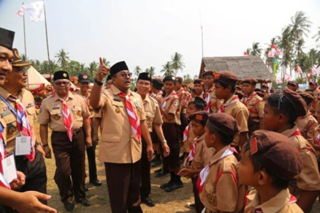Rano Karno Buka Jambore Daerah II Kwarda Pramuka