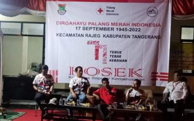 Jelang Ulang Tahun, PMI Rajeg Gelar Kongkow Seputar Kemanusiaan