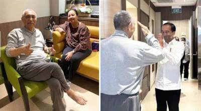 Menko Marves Luhut Binsar Pandjaitan saat berobat di Singapura.