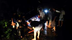 Kecelakaan minibus di Jalan Raya Citeras-Maja, Kabupaten Lebak.