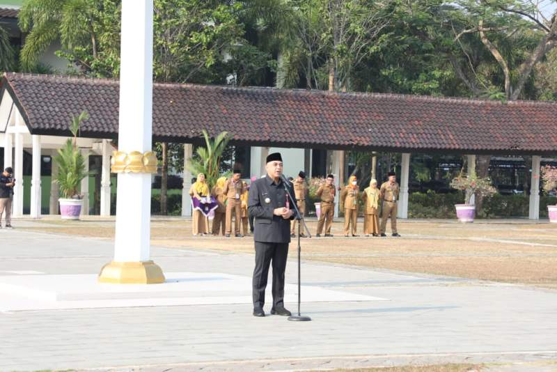 Pimpin Apel Pagi, Zaki Ingatkan Pegawai Untuk Antisipasi Polusi dan Inflasi