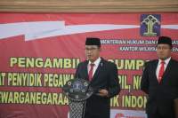 Kakanwil Kemenkumham Banten Lantik dan Ambil Sumpah PPNS dan Notaris Pengganti di Wilayah Kerja Provinsi Banten