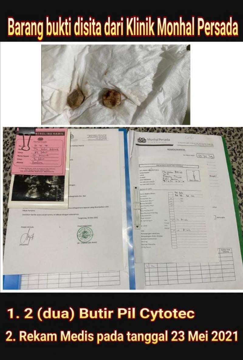 Pelaku Aborsi di Rumah Bersalin Balaraja Dibekuk Polisi