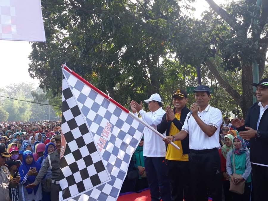 Sosialisasikan Asian Games, Ribuan Warga Kabupaten Tangerang Ikut Jalan Sehat